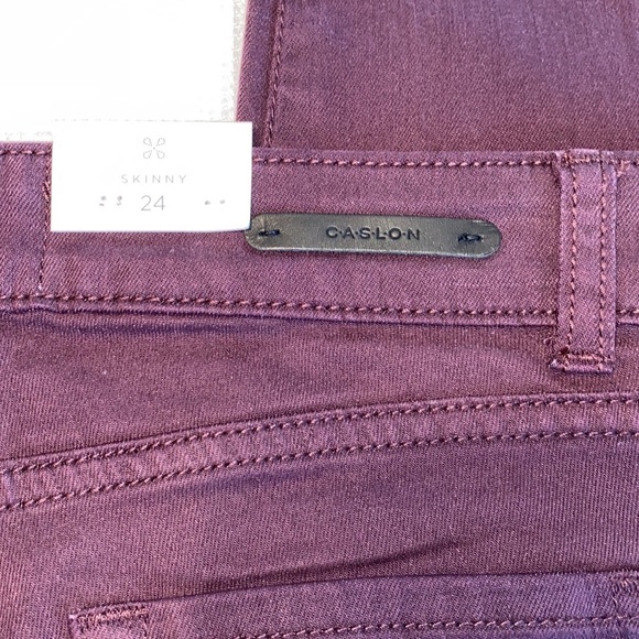 Caslon Woman’s Skinny Burgundy Raw Hem Size 24 - Picture 8 of 12